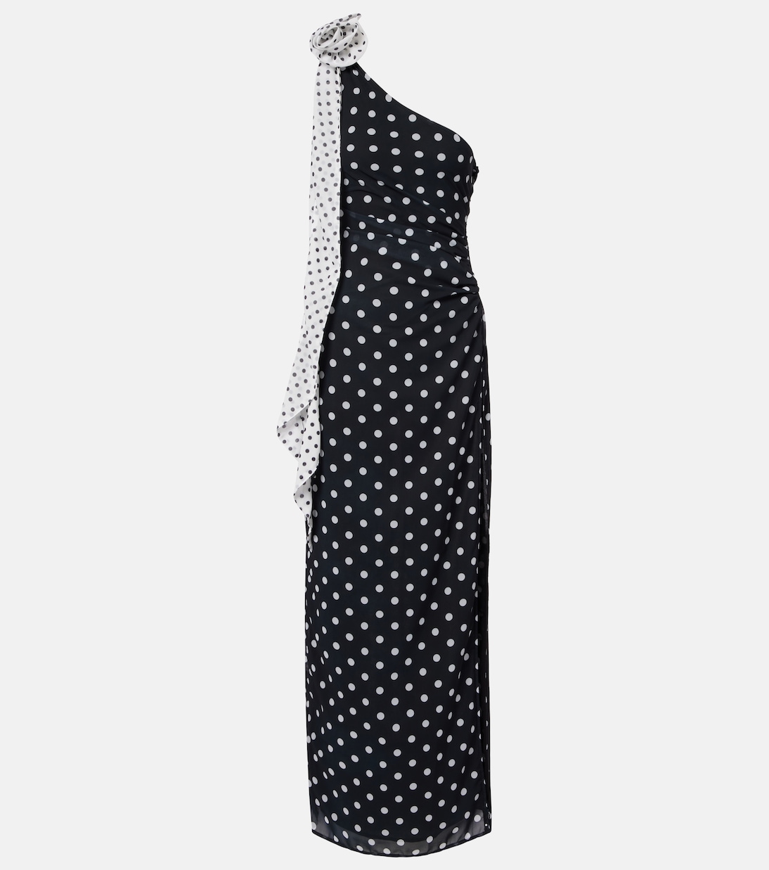 

Платье макси с одним плечом в горох Louise Bananhot, Black Polka