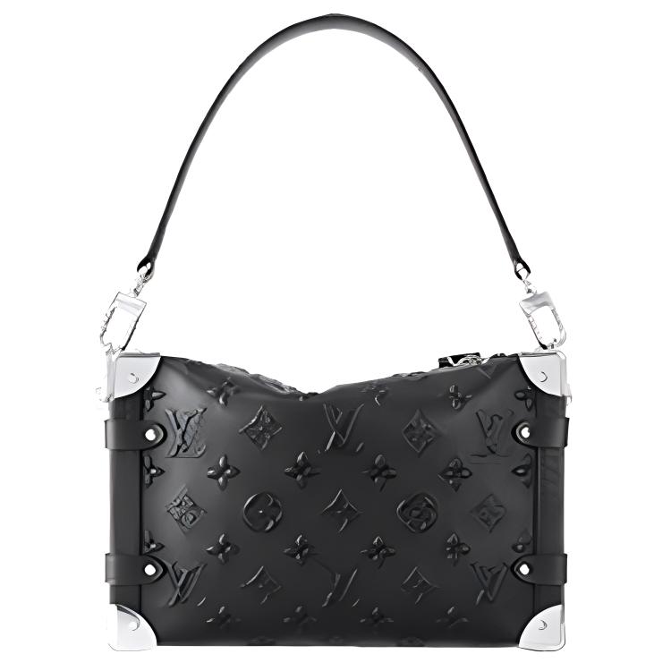 Монограмма Тисненая Телячья Кожа Боковой Чемодан Черный LOUIS VUITTON — фото 3