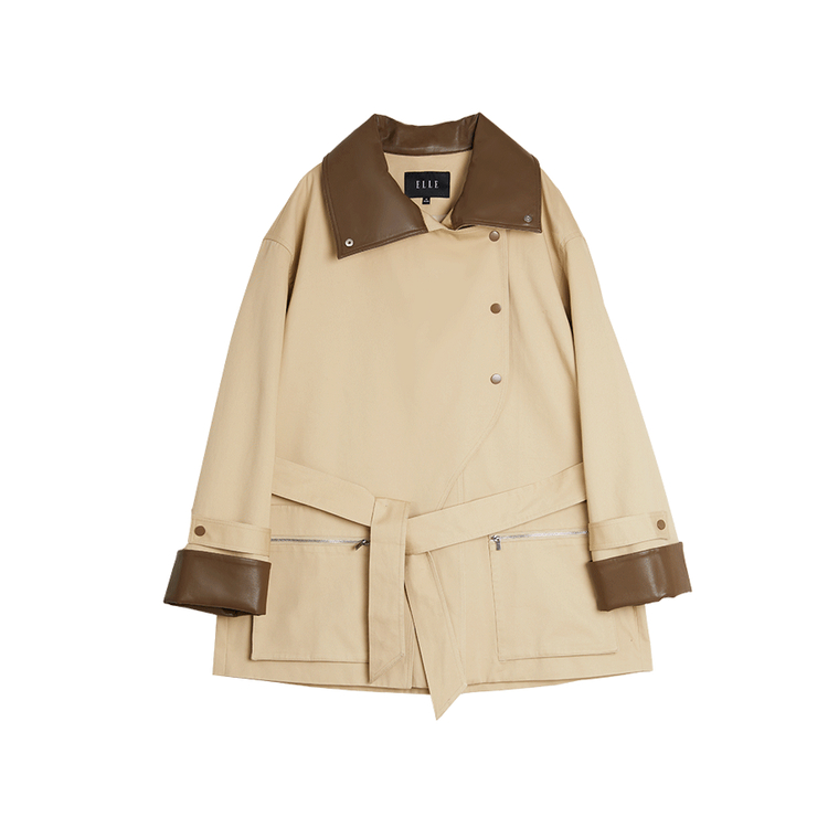 

Тренч для женщин с лацканом Moderate ELLE, хаки