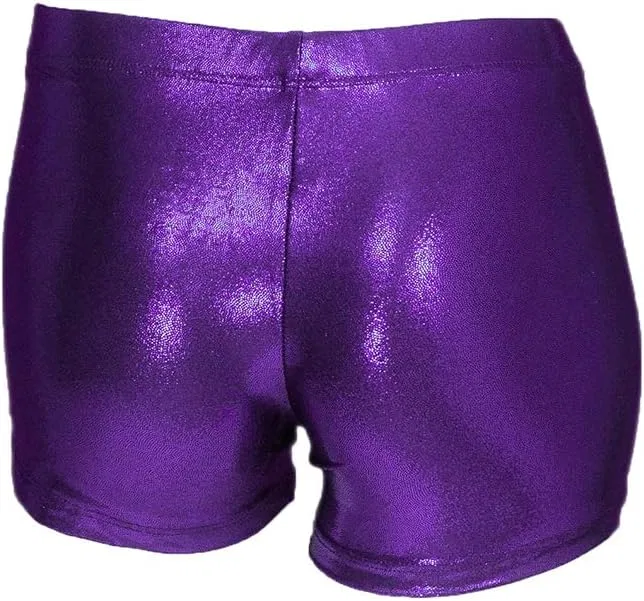 ZIZI Aosva Little Big Girls' Sparkle Dance Tumbling Athletic Gymnastics Short 2-14Years, фиолетовый — фото 2