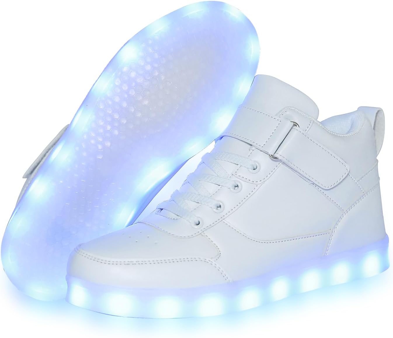 Унисекс-кроссовки YuanRoad с подсветкой LED и USB-зарядкой, светящиеся светодиодные кроссовки, белый