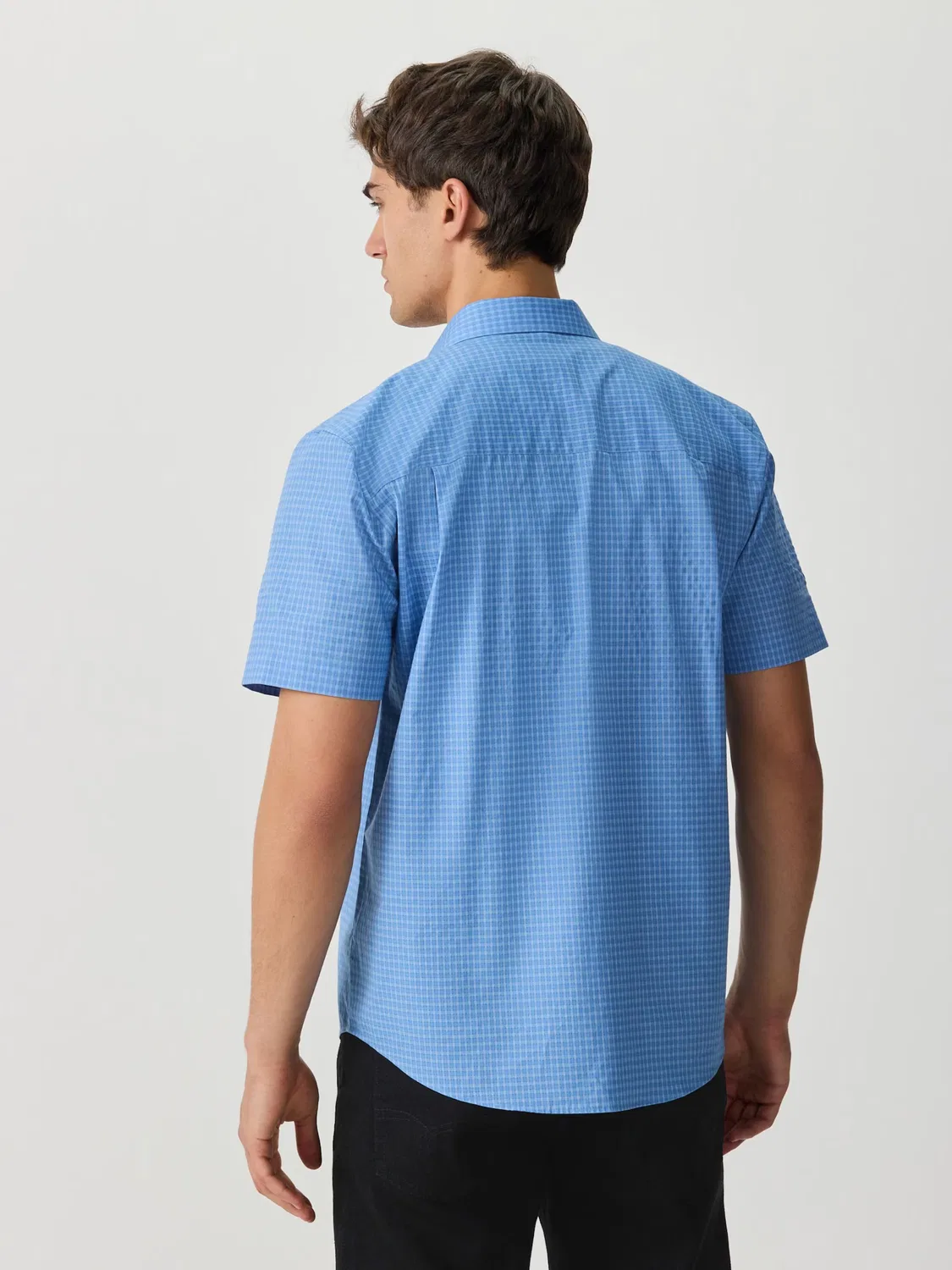 Рубашка на пуговицах стандартного кроя 'N. Premium' Next, Blue/Light Blue — фото 3
