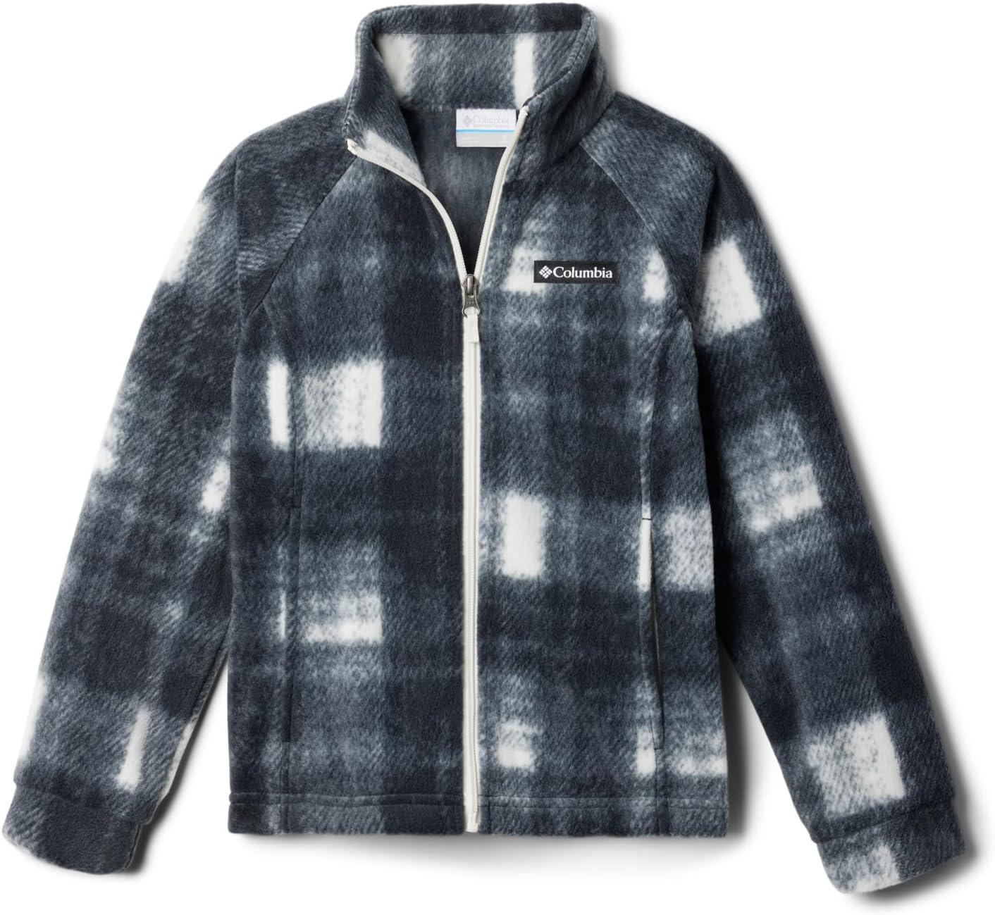 Детская флисовая куртка Columbia Kids Benton Springs II с принтом, Chalk Omblur Tonal — фото 4