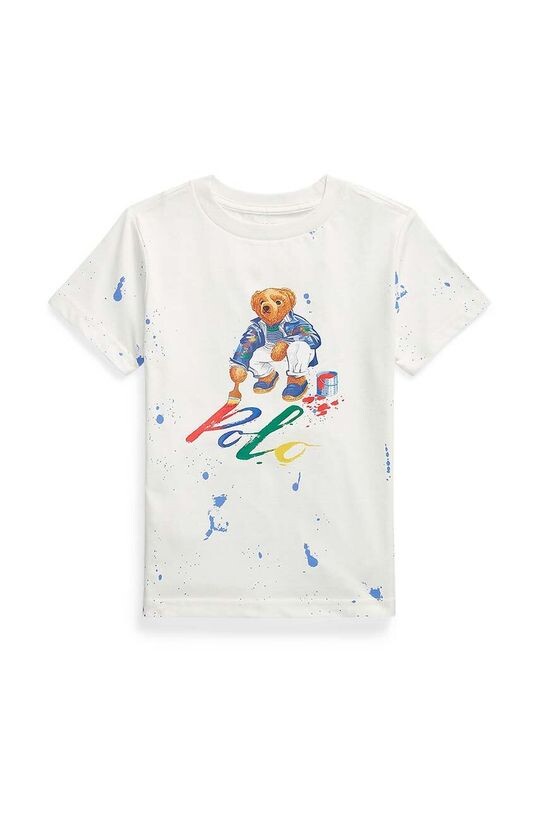 

Детская хлопковая футболка Polo Ralph Lauren, белый