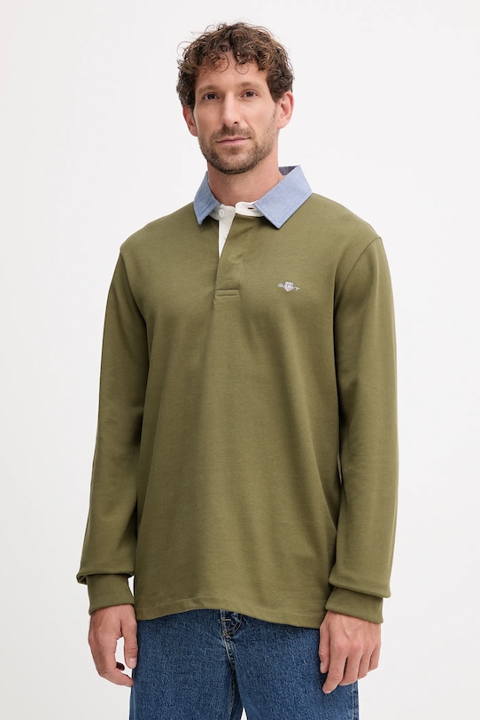 

Хлопковая водолазка Gant, зеленый