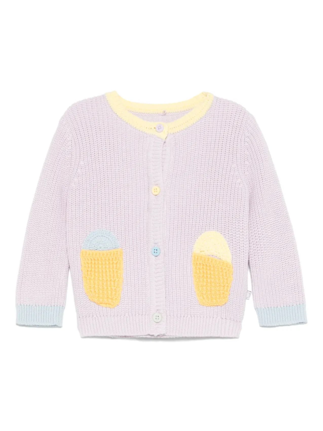

Stella McCartney Kids кардиган с узором, фиолетовый