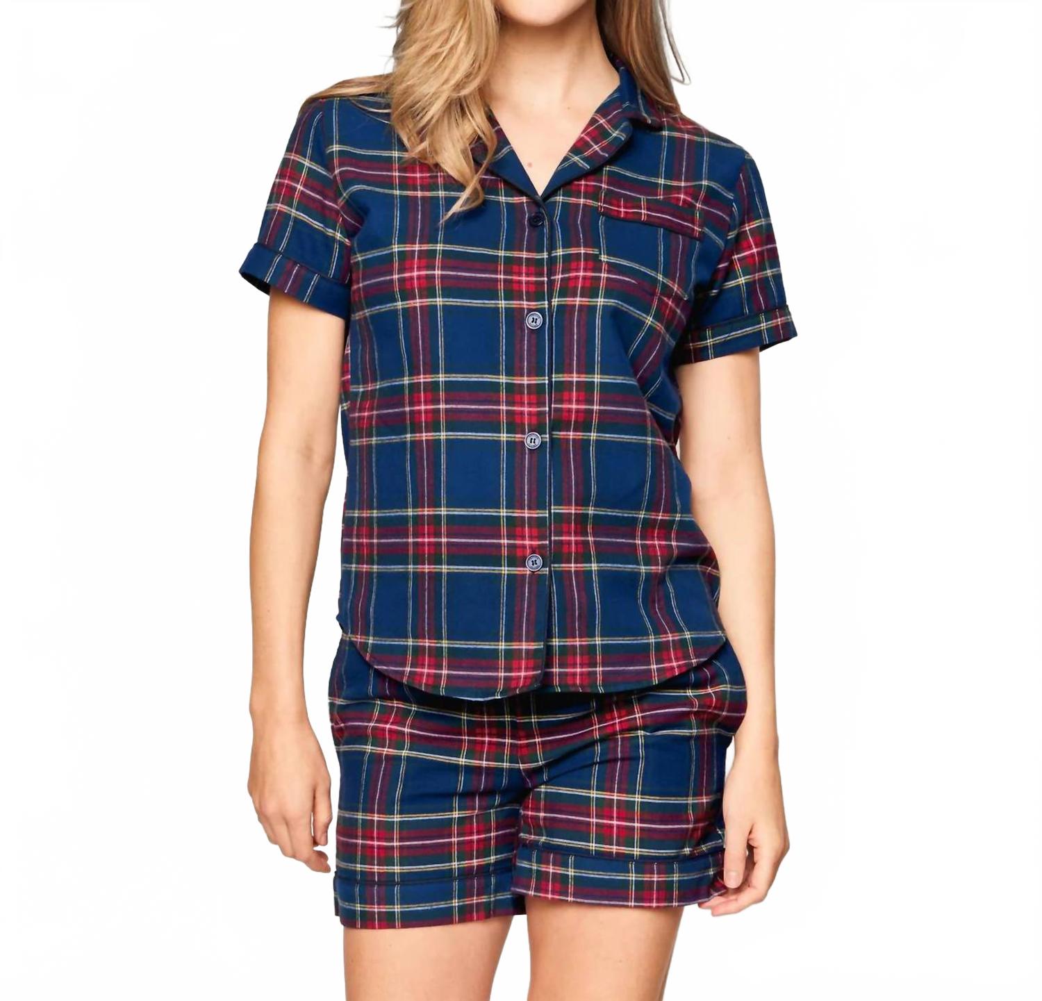 

Комплект с короткими рукавами в клетку «Виндзор» Petite Plume, tartan plaid