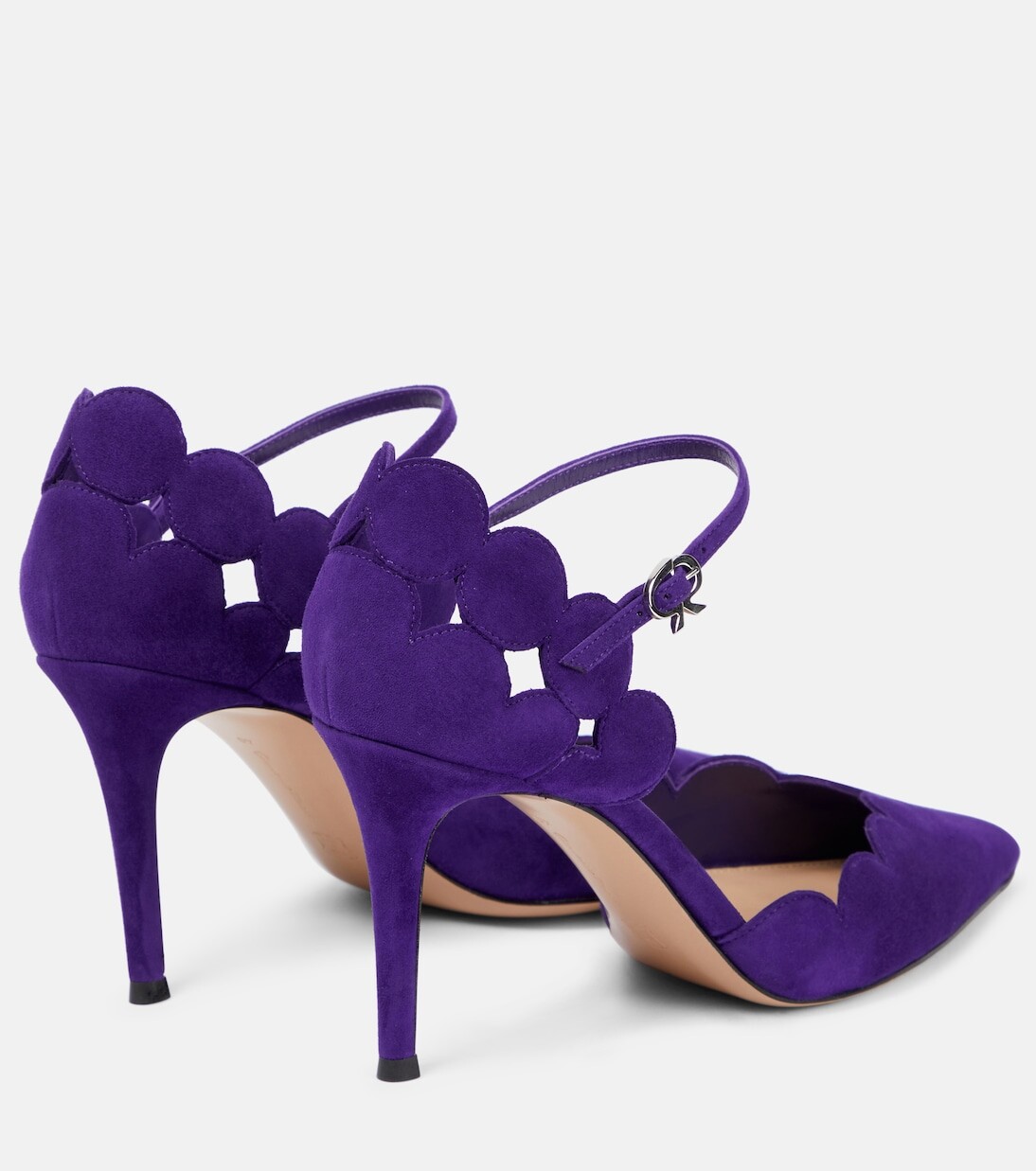 Замшевые туфли Gianvito Rossi, фиолетовый — фото 3