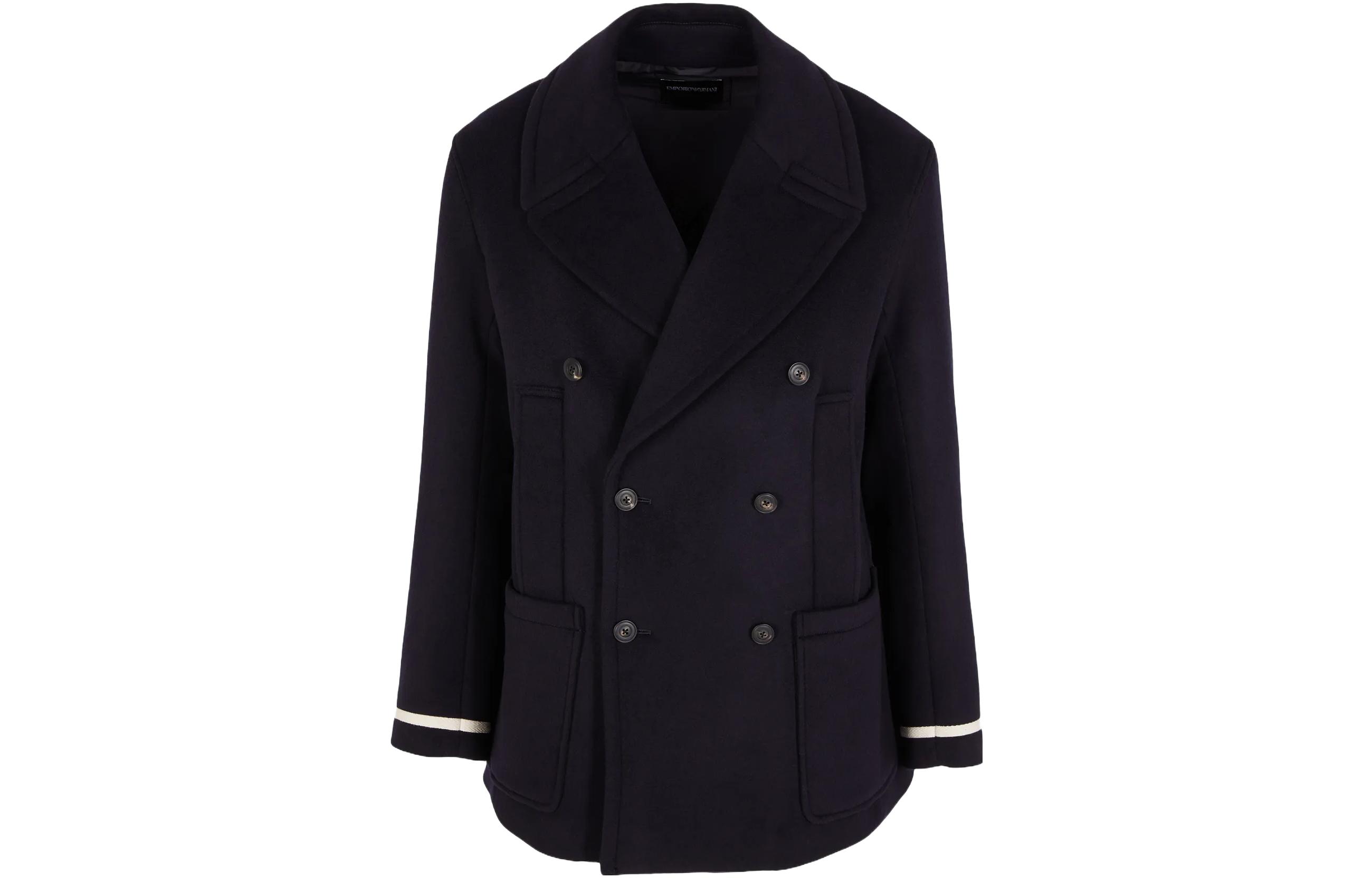 

Пальто мужское, цвет морской волны EMPORIO ARMANI, Marine Blue