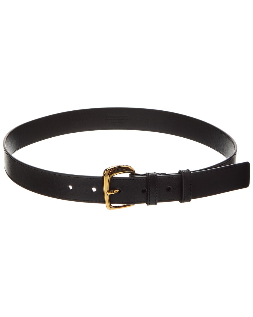 

Кожаный ремень Jacquemus La Ceinture Ovalo, черный