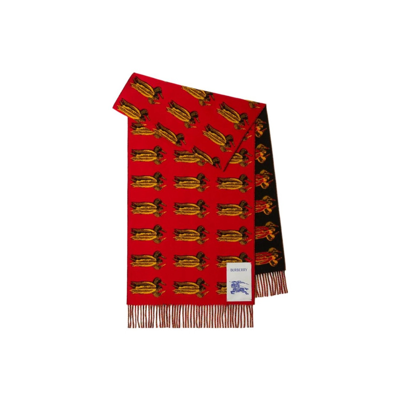 

Burberry Вязаный шарф унисекс красный, Red