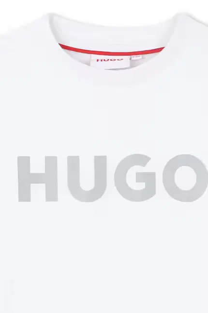 Футболка хлопковая HUGO, белый — фото 3