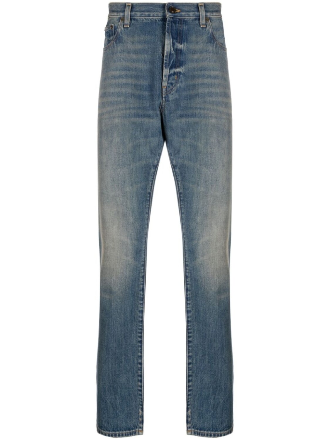 

Saint Laurent прямые джинсы средней посадки, синий