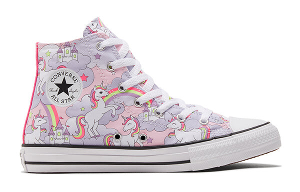 Кроссовки chuck taylor all star big unicorn pink/white/purple Converse, розовый — фото 2
