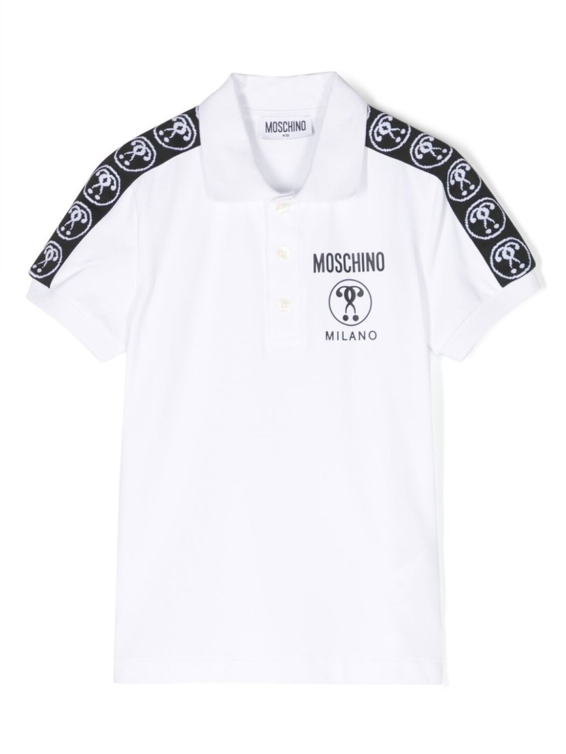 

Moschino Kids рубашка поло с логотипом, белый