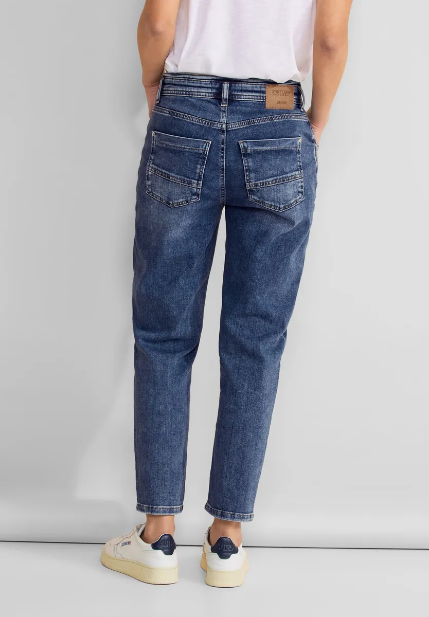 

Джинсы свободного кроя STREET ONE из хлопка с эластичной пропиткой, цвет Mid Blue Authentic Wash