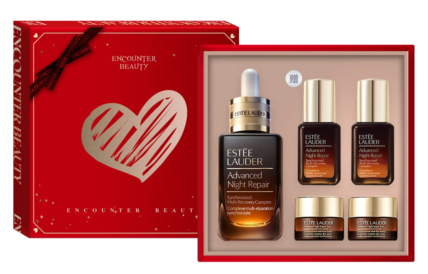 Набор косметики Estée Lauder Advanced Night Repair включающий сыворотку 100 мл + крем для глаз 15 мл, 6 предметов — фото 2
