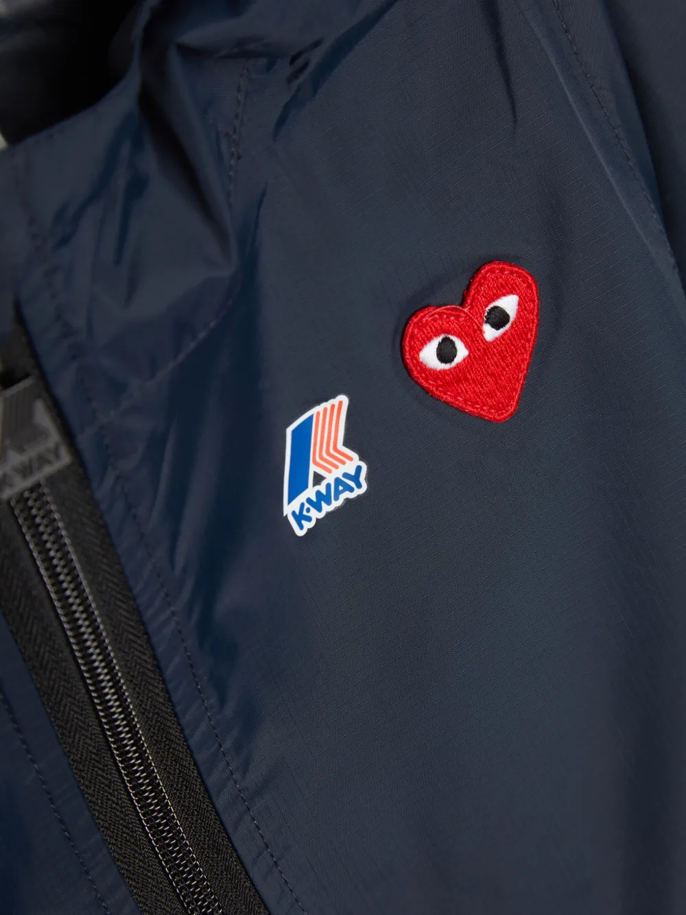Непромокаемая куртка с логотипом из коллаборации с K-Way Comme Des Garçons Play, синий — фото 3