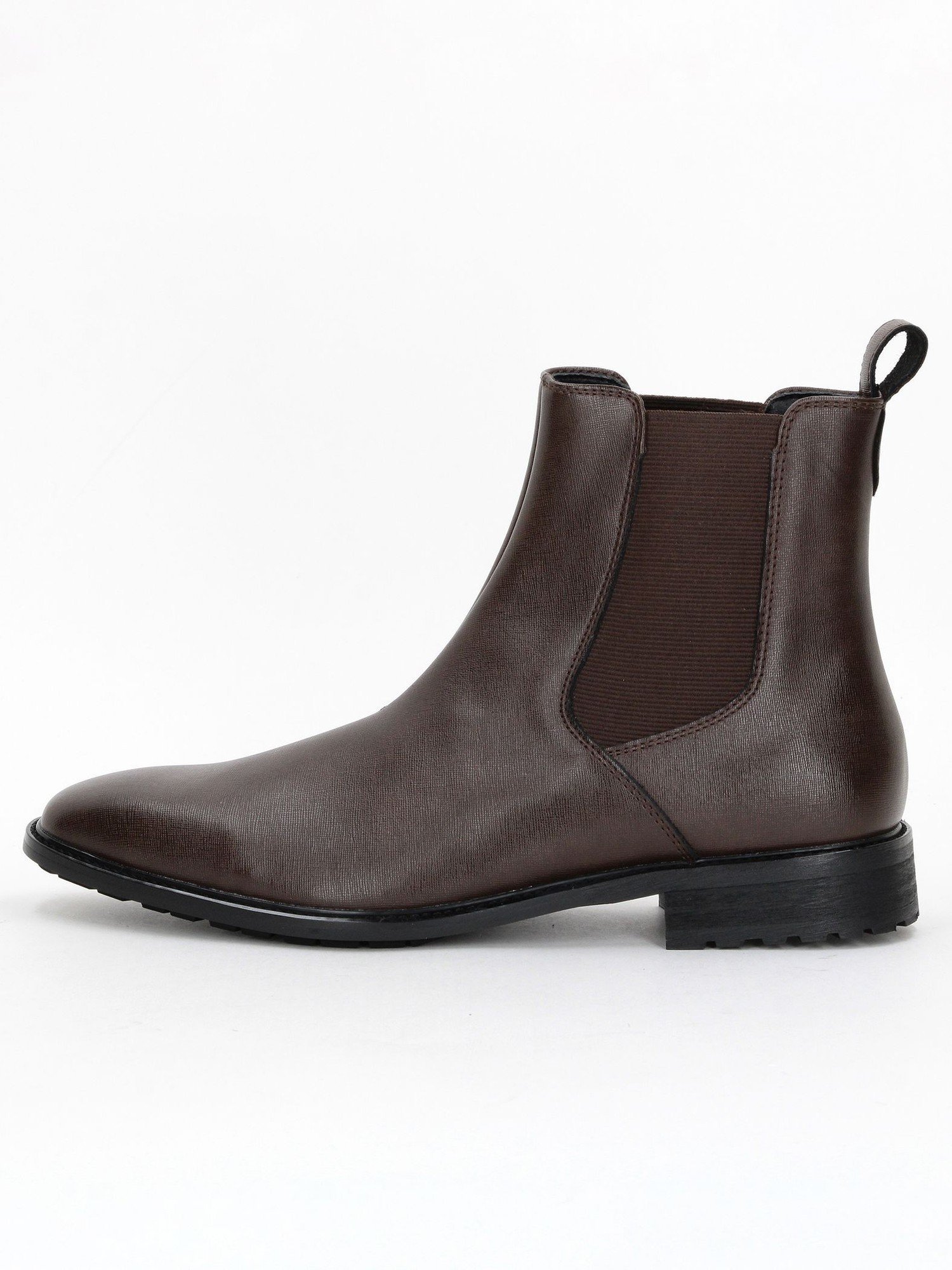 Геометрические кожаные ботинки с боковой вставкой MONSIEUR NICOLE ex/tra, 17 Dark Brown — фото 3