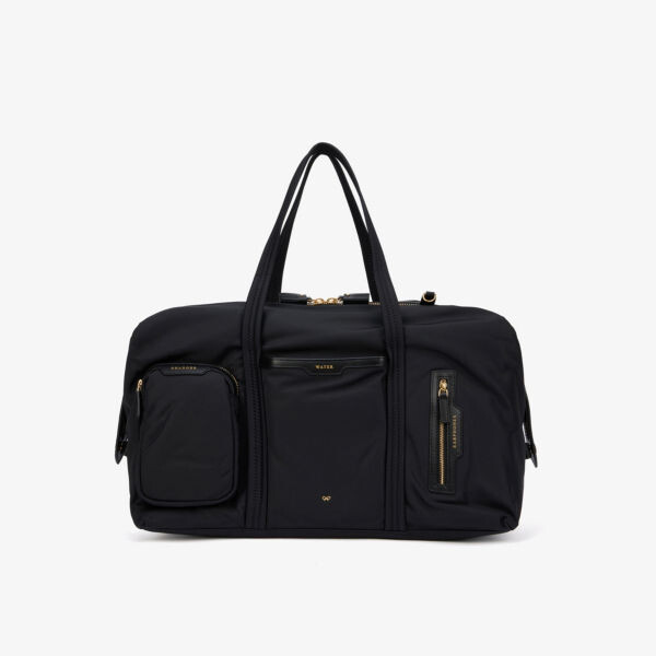 

Дорожная сумка из переработанного нейлона для полета Anya Hindmarch, черный