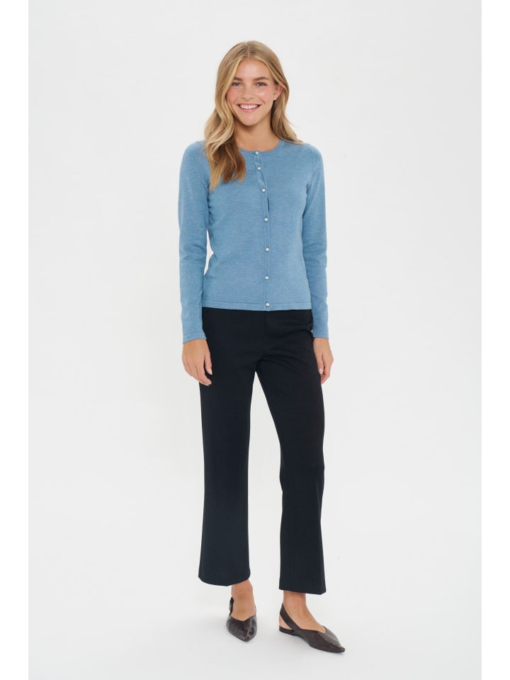 

SAINT TROPEZ Кардиган JemmaSZ, прямой крой, цвет Blue Shadow Melange