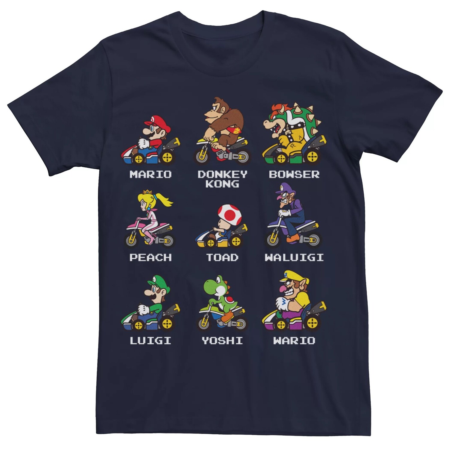 

Мужская футболка Mario Kart Retro Kart Racers Licensed Character