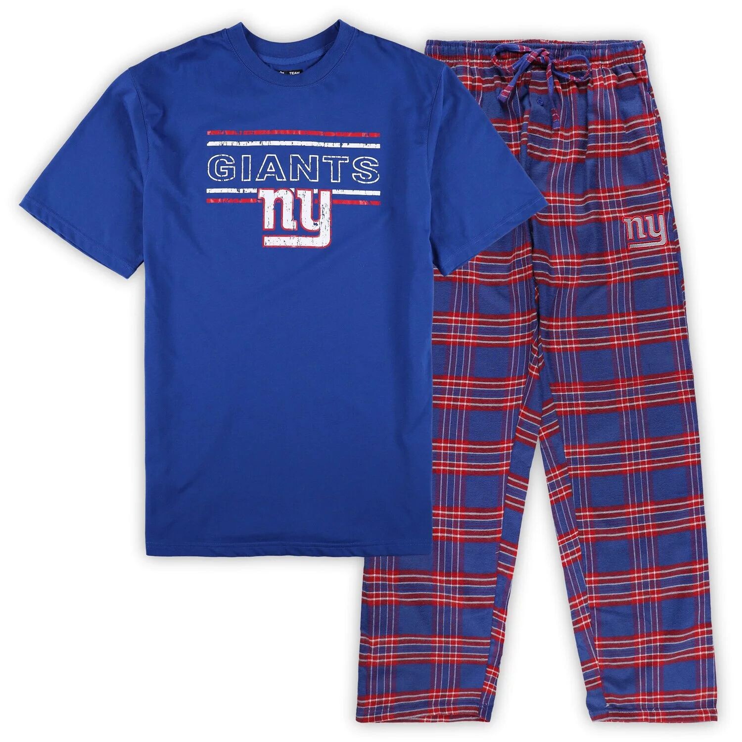 

Мужской фланелевой комплект для сна Concepts Sport Royal/Red New York Giants Big & Tall