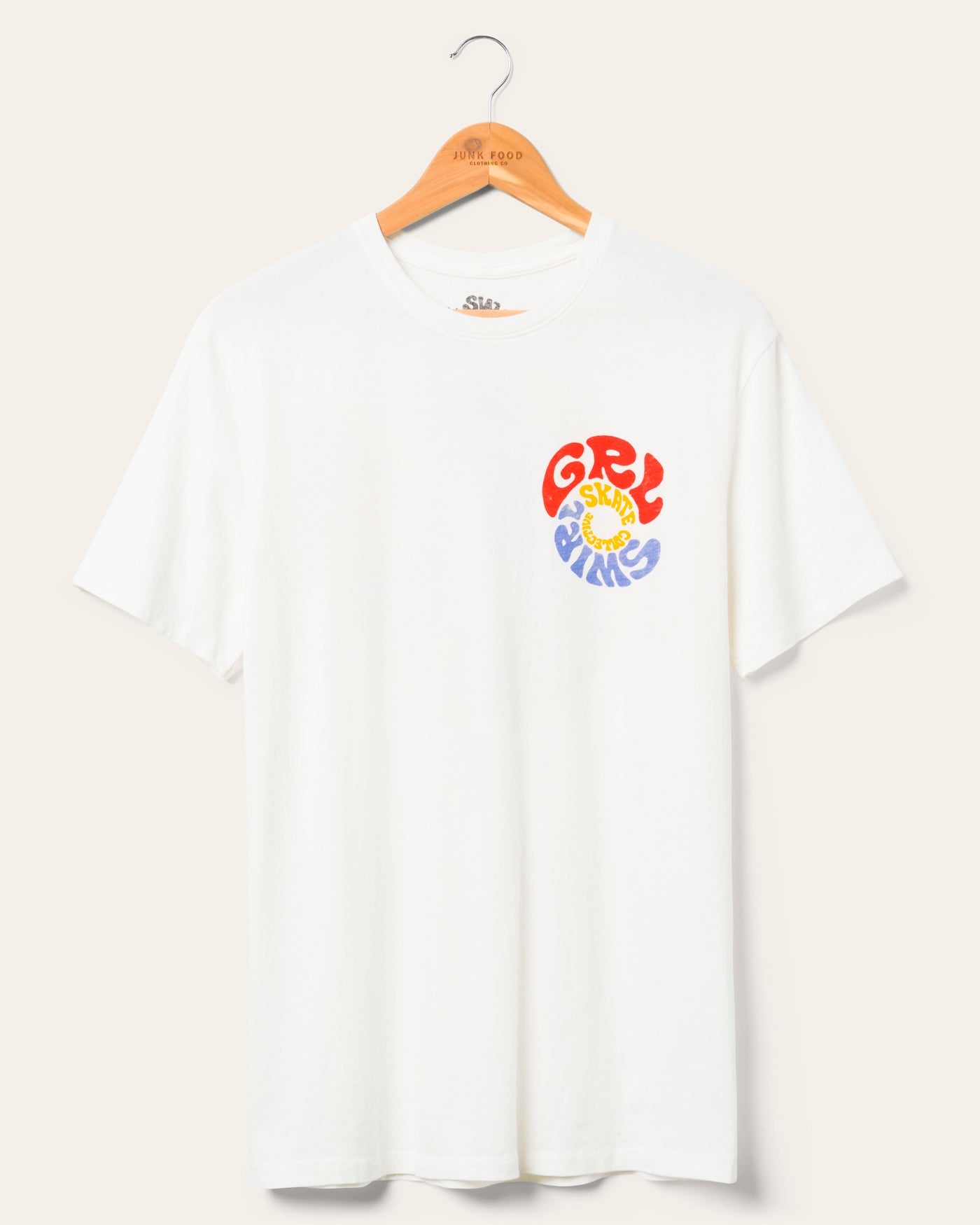 

Винтажная футболка GrlSwirl Rider Junk Food Clothing, белый