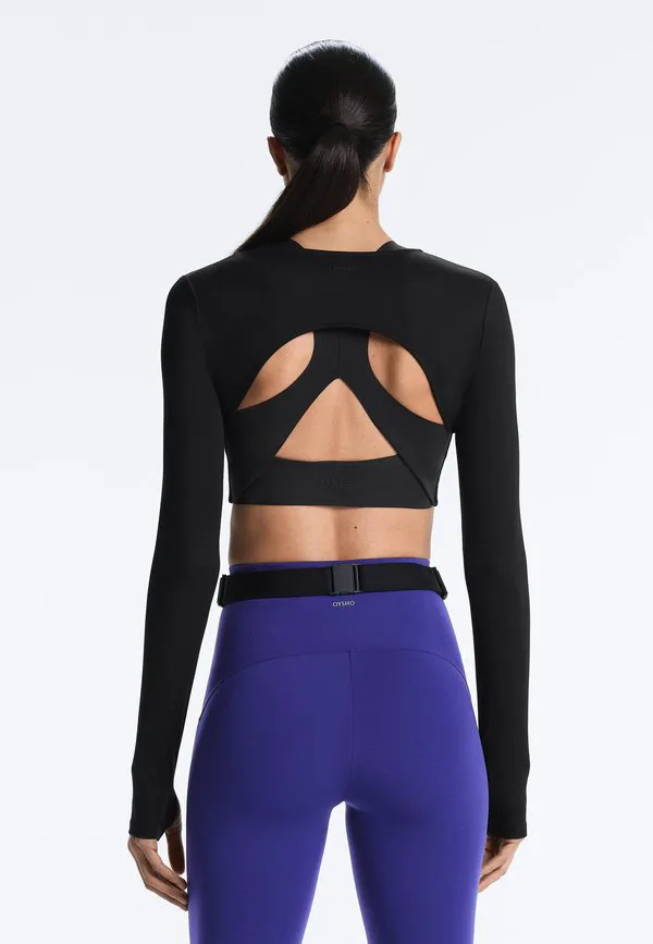 

Футболка comfortlux с длинным рукавом Oysho, Black, Черный, Футболка comfortlux с длинным рукавом Oysho, Black