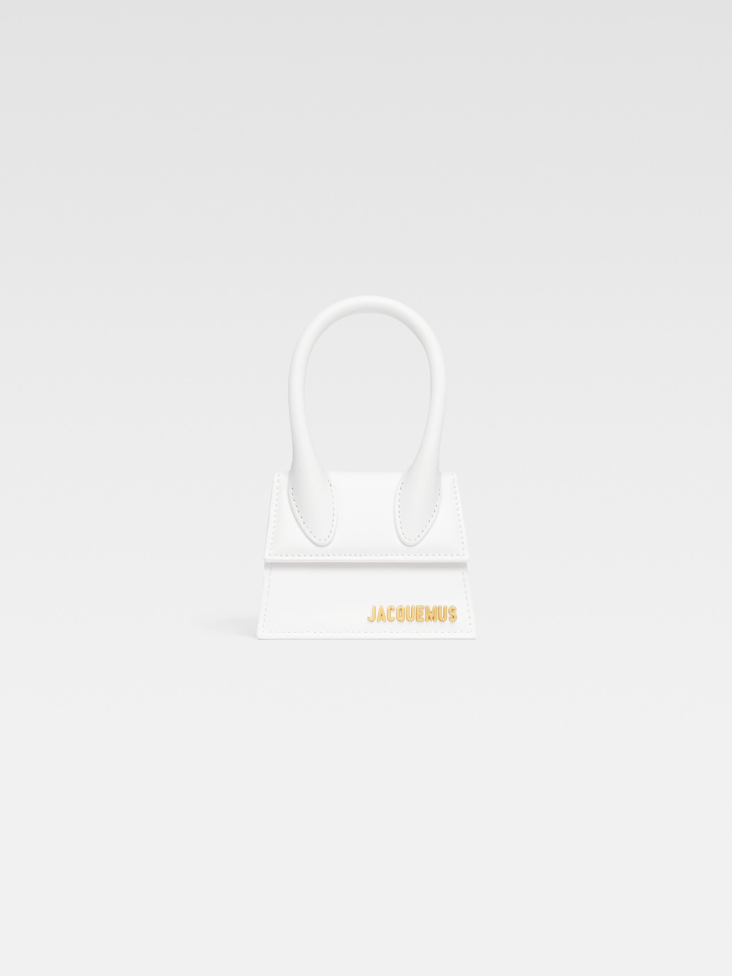 

Фирменная кожаная мини-сумочка JACQUEMUS The Chiquito, белый