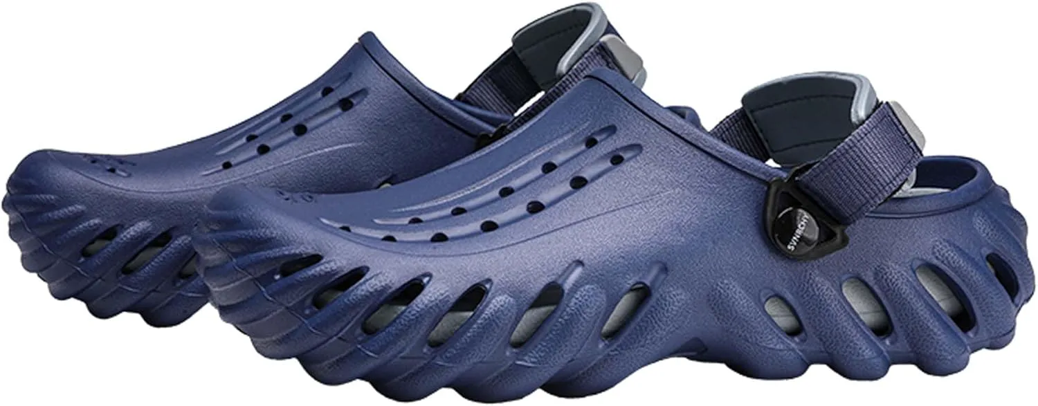 

Сандалии и шлепанцы с отверстиями для мужчин с противоскользящей подошвой для ношения на улице CYYDS, синий