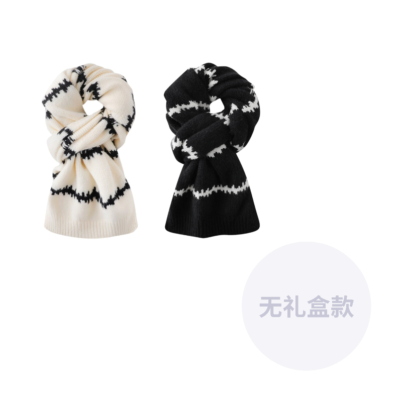 

CMFY Вязаный шарф унисекс, Black+White