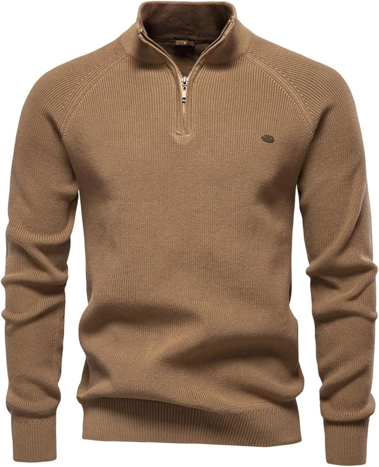 

Мужской свитер с воротником-стойкой и молнией на четверть Abborora