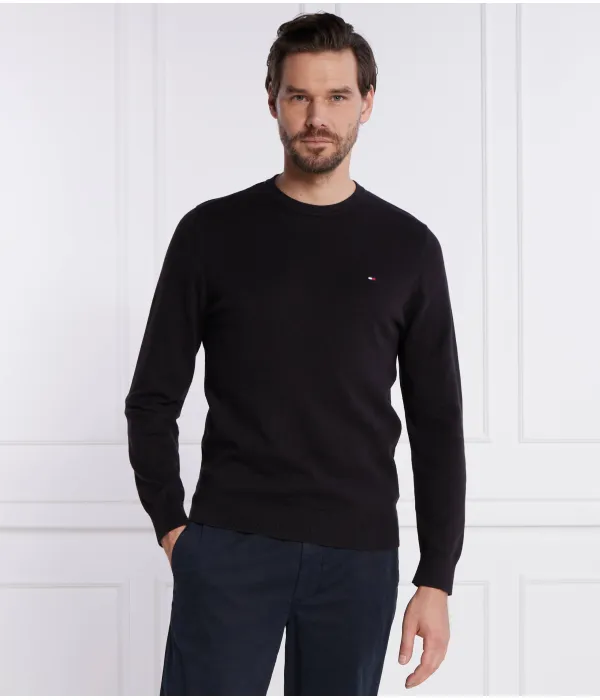 Классический свитер с круглым вырезом Regular fit Tommy Hilfiger, черный — фото 3