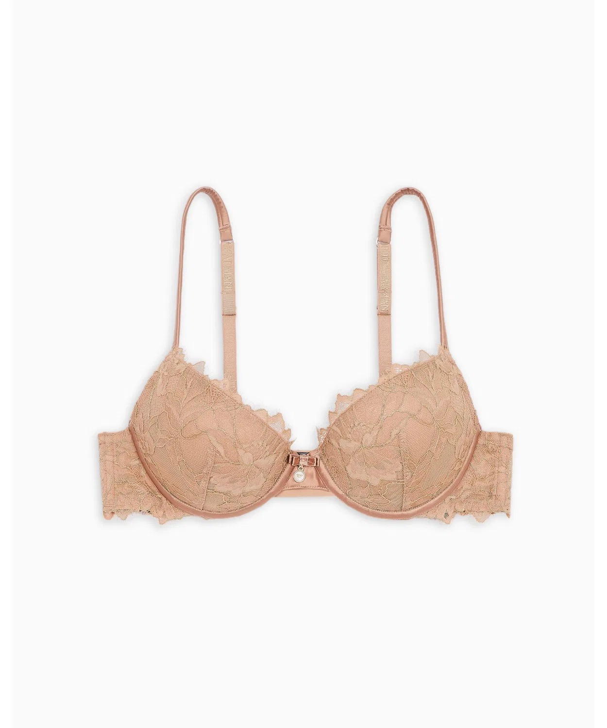 Бюстгальтер push-up Emporio Armani ASV Bridal из переработанного кружева, бежевый