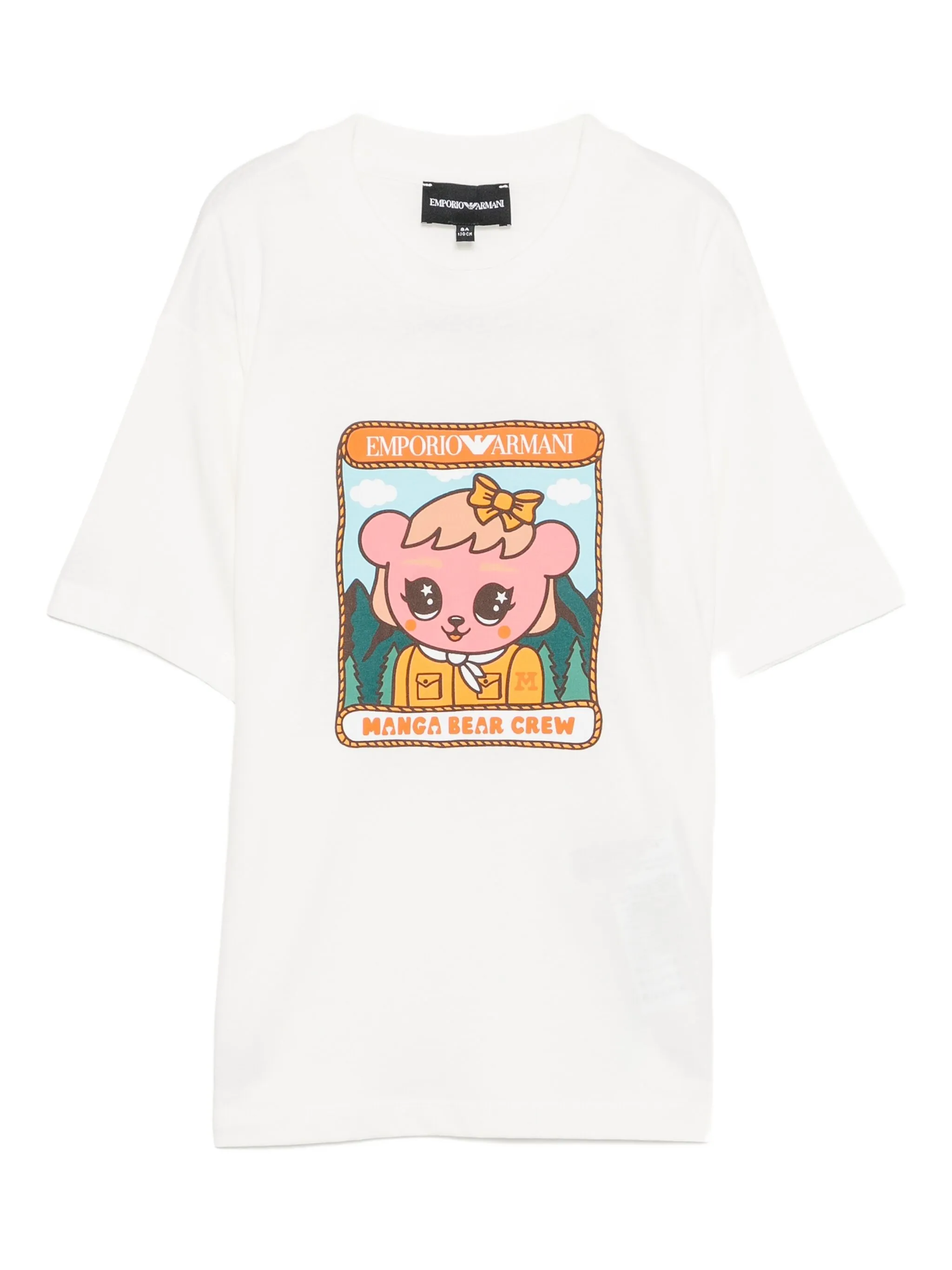 Футболка ASV Manga Bear Emporio Armani Kids, белый