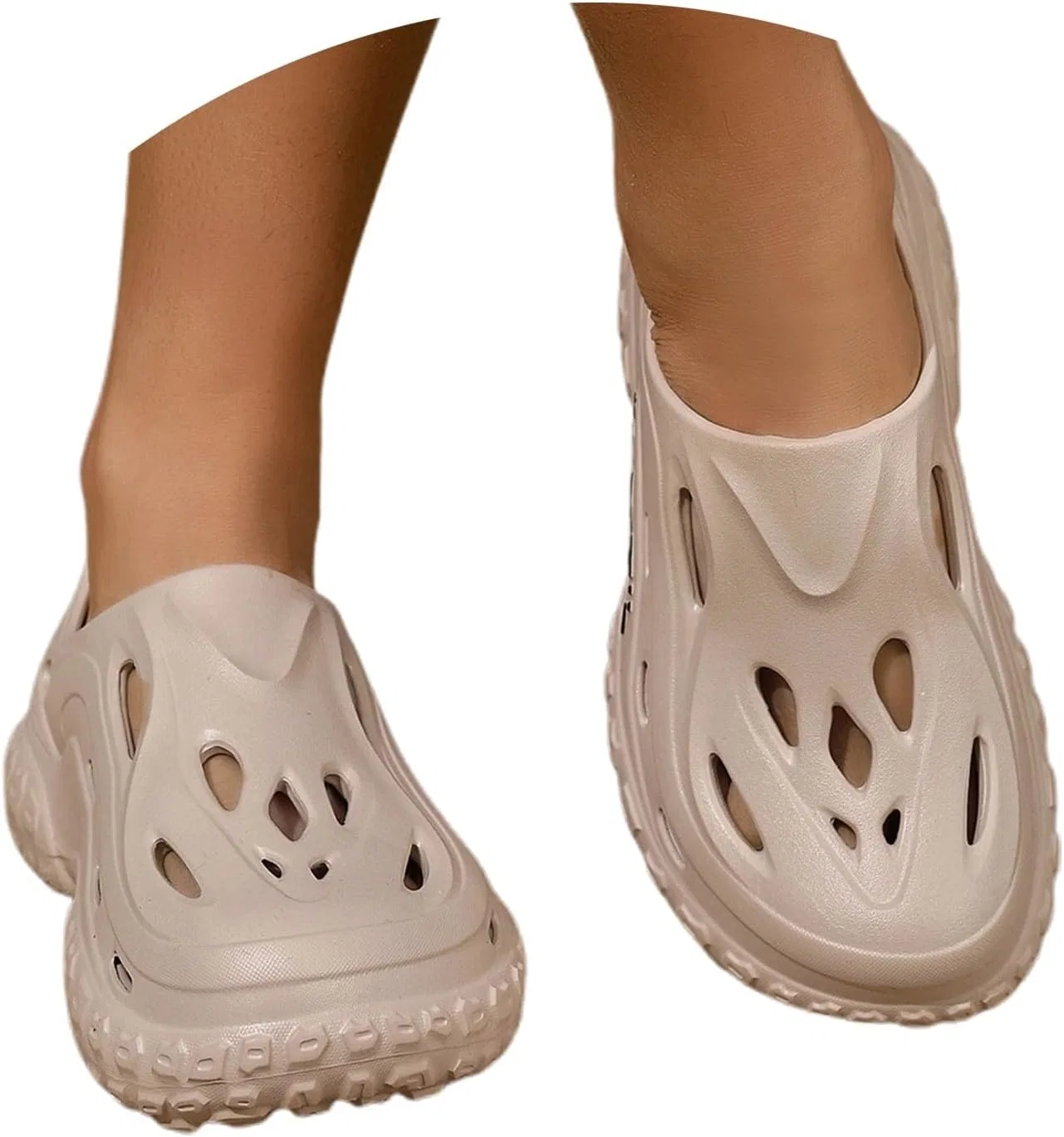Сабо и пантолетты Für Herren Damen Leicht Hausschuhe mit Rutschfester Sohle Gartenclogs Küchenschuhe Unisex Weiche Gartenschuhe Garten Sommer Sandalen Strand Schuhe Badelatschen Hsternexy, B41 Khaki