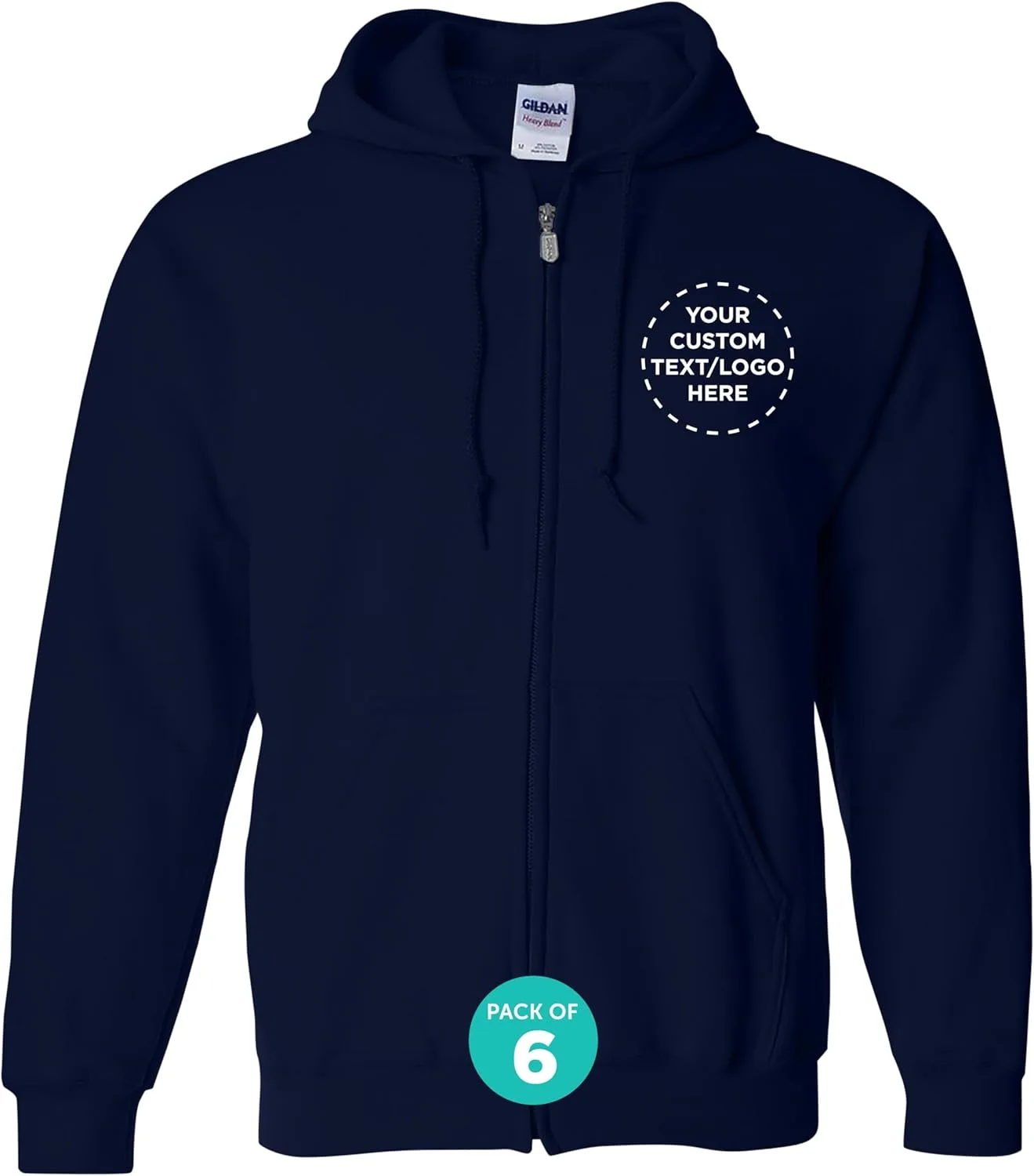 

Толстовка с капюшоном на молнии 50/50 Cotton Polyester Blend DISCOUNT PROMOS