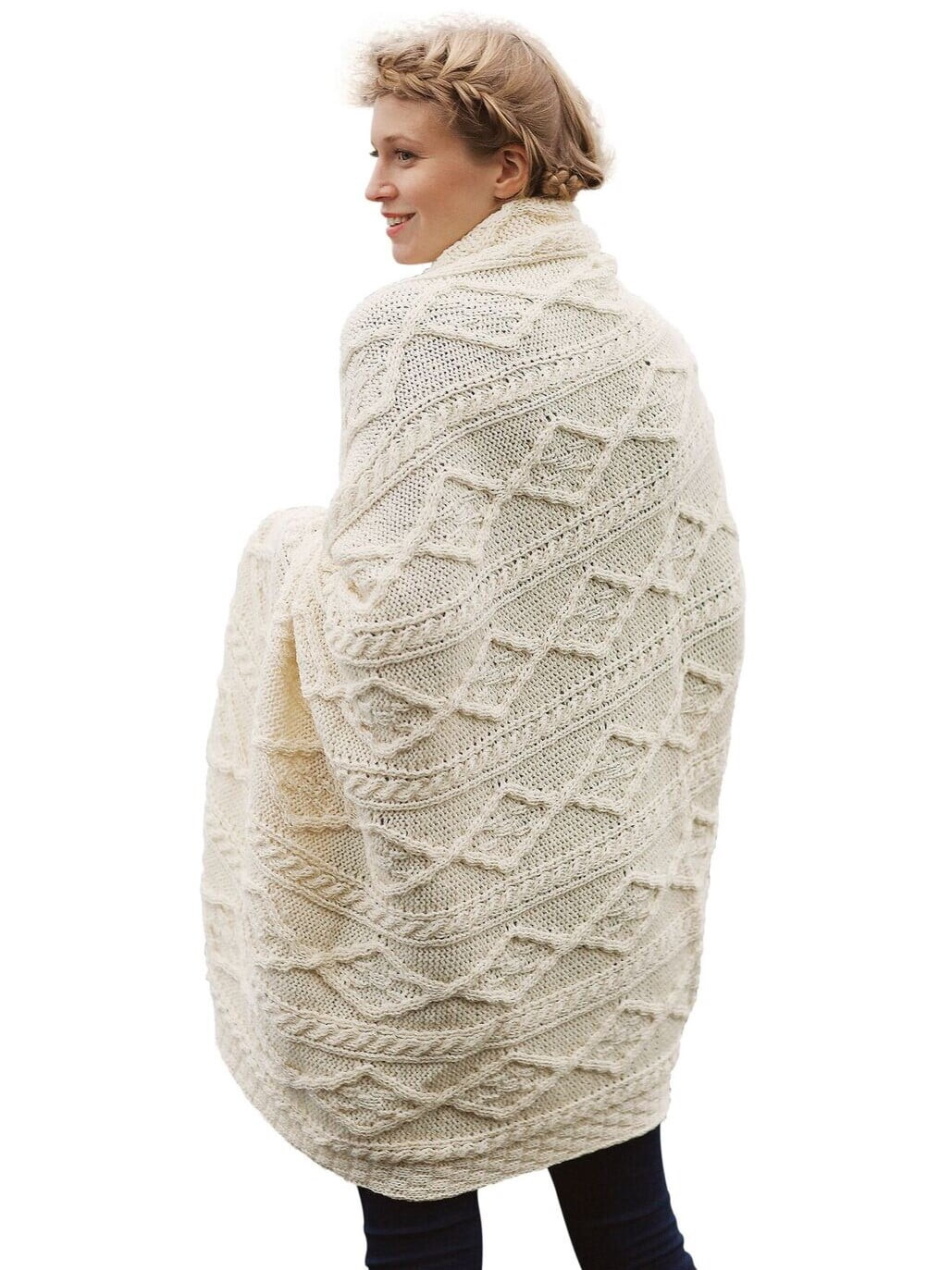 

Одеяло Carraig Donn Aran Woollen Mills, кремовый