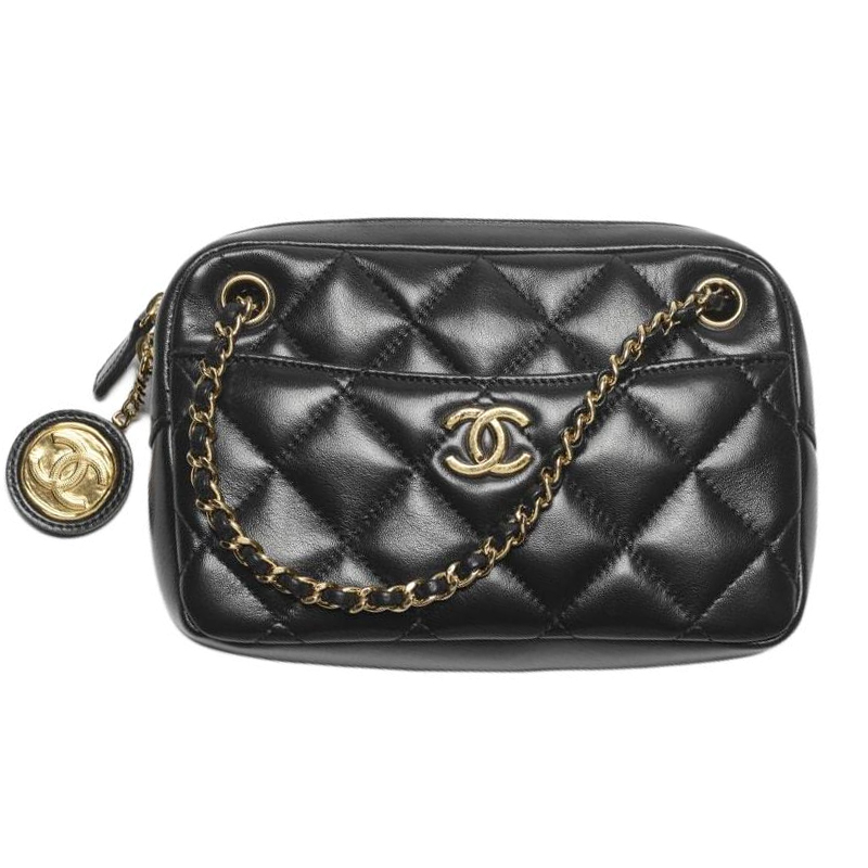 

Chanel Кожаная сумка через плечо, женская, черная