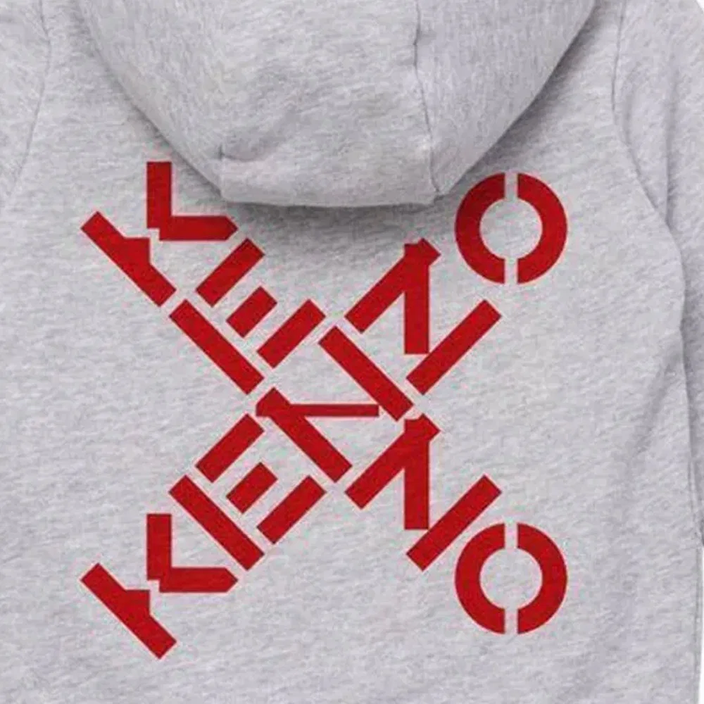 Детская толстовка с капюшоном Moderate KENZO, Gray — фото 4