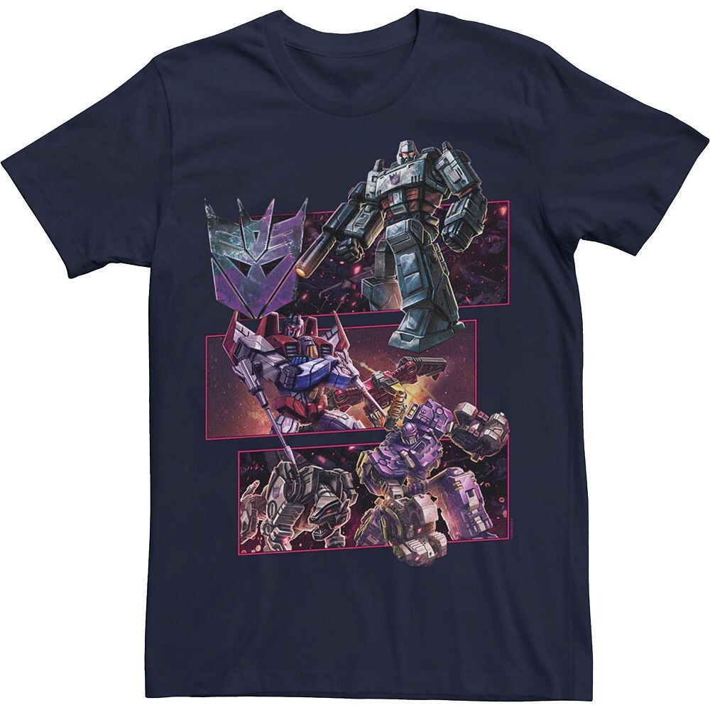 

Мужская футболка Transformers: War For Cybertron Decepticon Panels Licensed Character, темно-синий