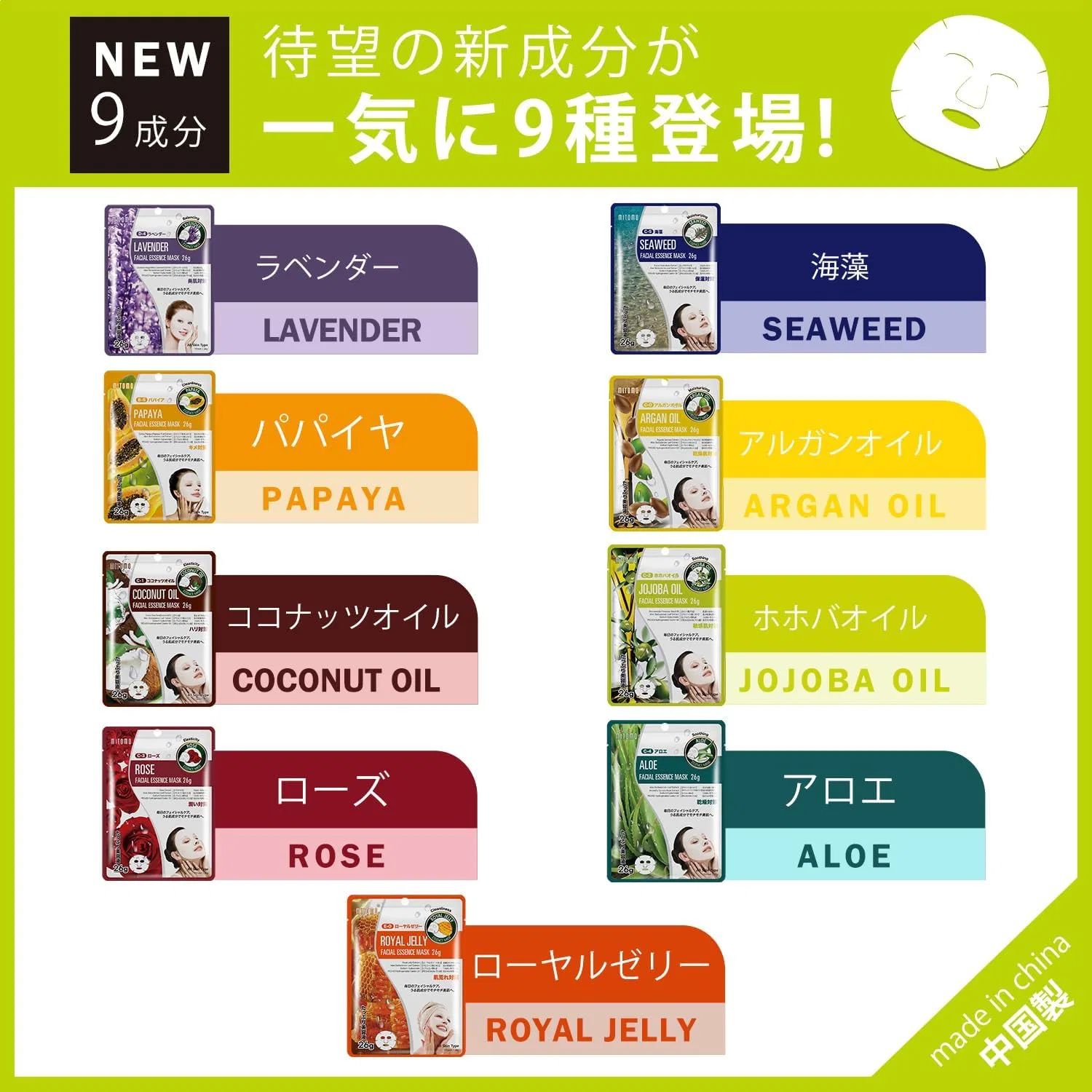 Тканевая маска Mitomo Skincare — Для лица с маслом арганы, увлажняющая, 1035 г — фото 2