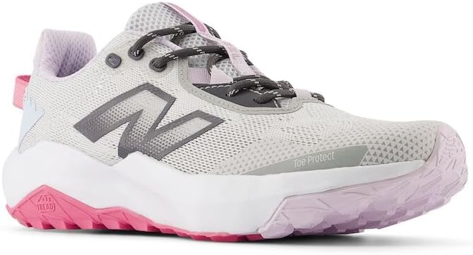 Детские кроссовки New Balance Dynasoft Nitrel V6 на шнуровке (унисекс), розовый/голубой/серый — фото 4