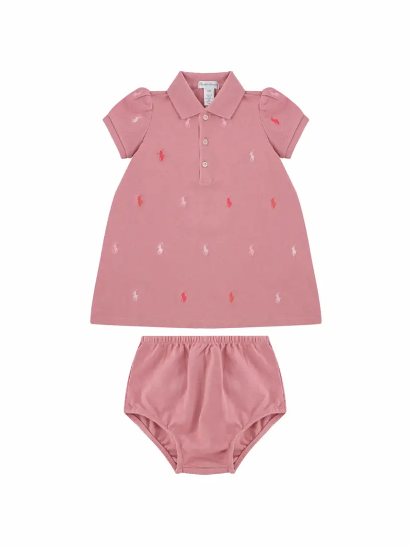 

Платье-поло с монограммой Ralph Lauren, розовый
