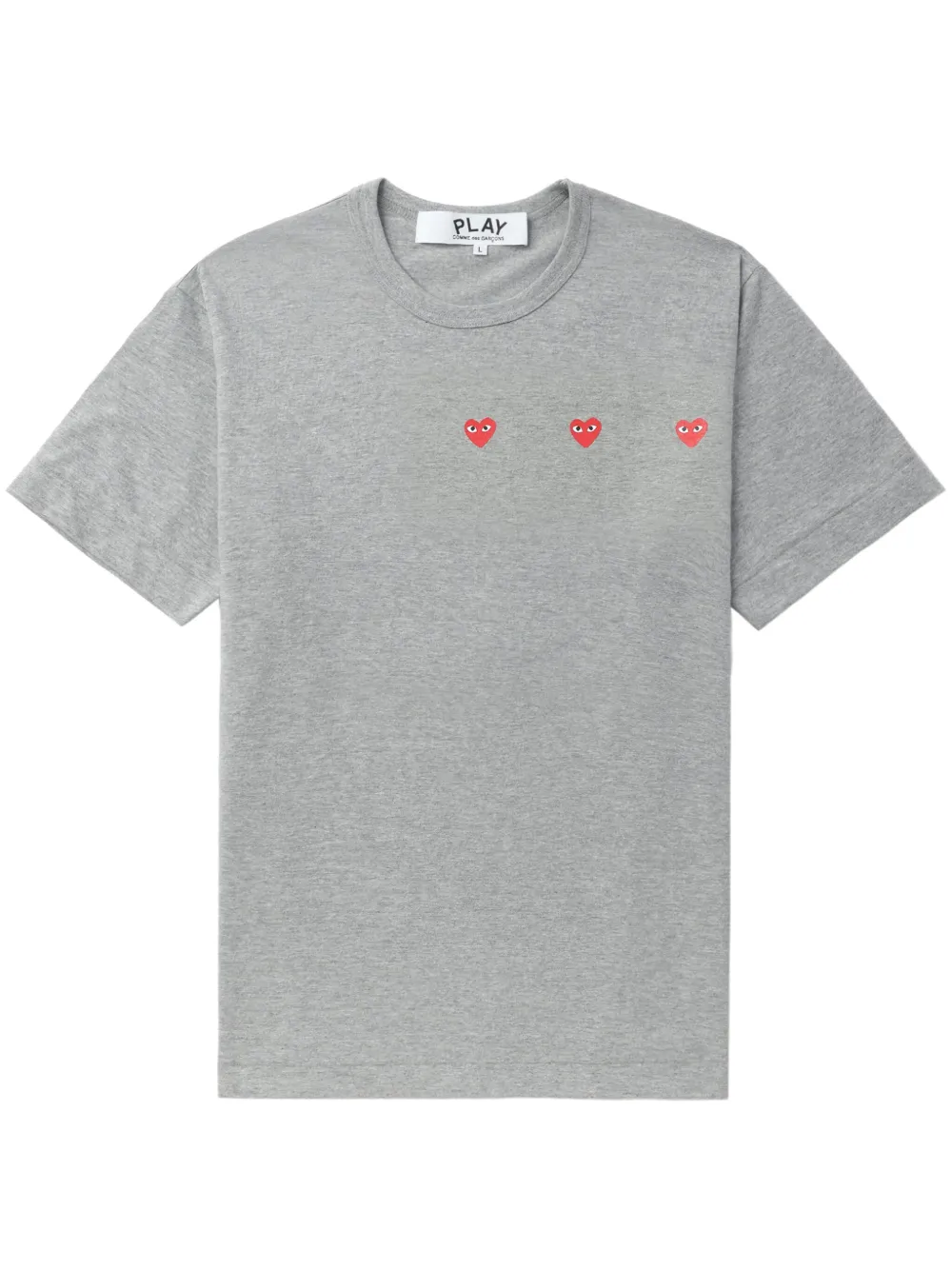 

Футболка Triple Hearts Comme Des Garçons Play, серый