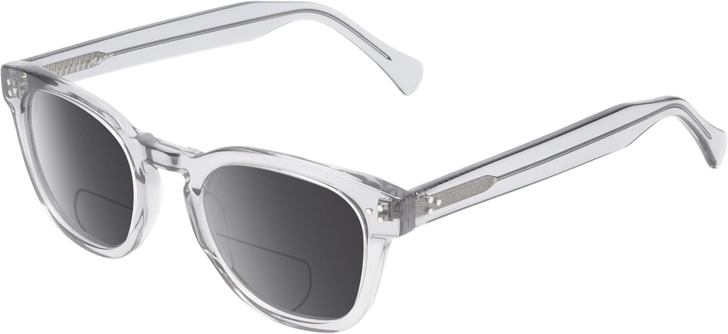 

Поляризованные бифокальные солнцезащитные очки Chelidae для чтения, мужские и женские, с защитой от УФ-излучения, для вождения, тонированные Reptile, Smoke Grey Crystal/Polarized Smoke Grey