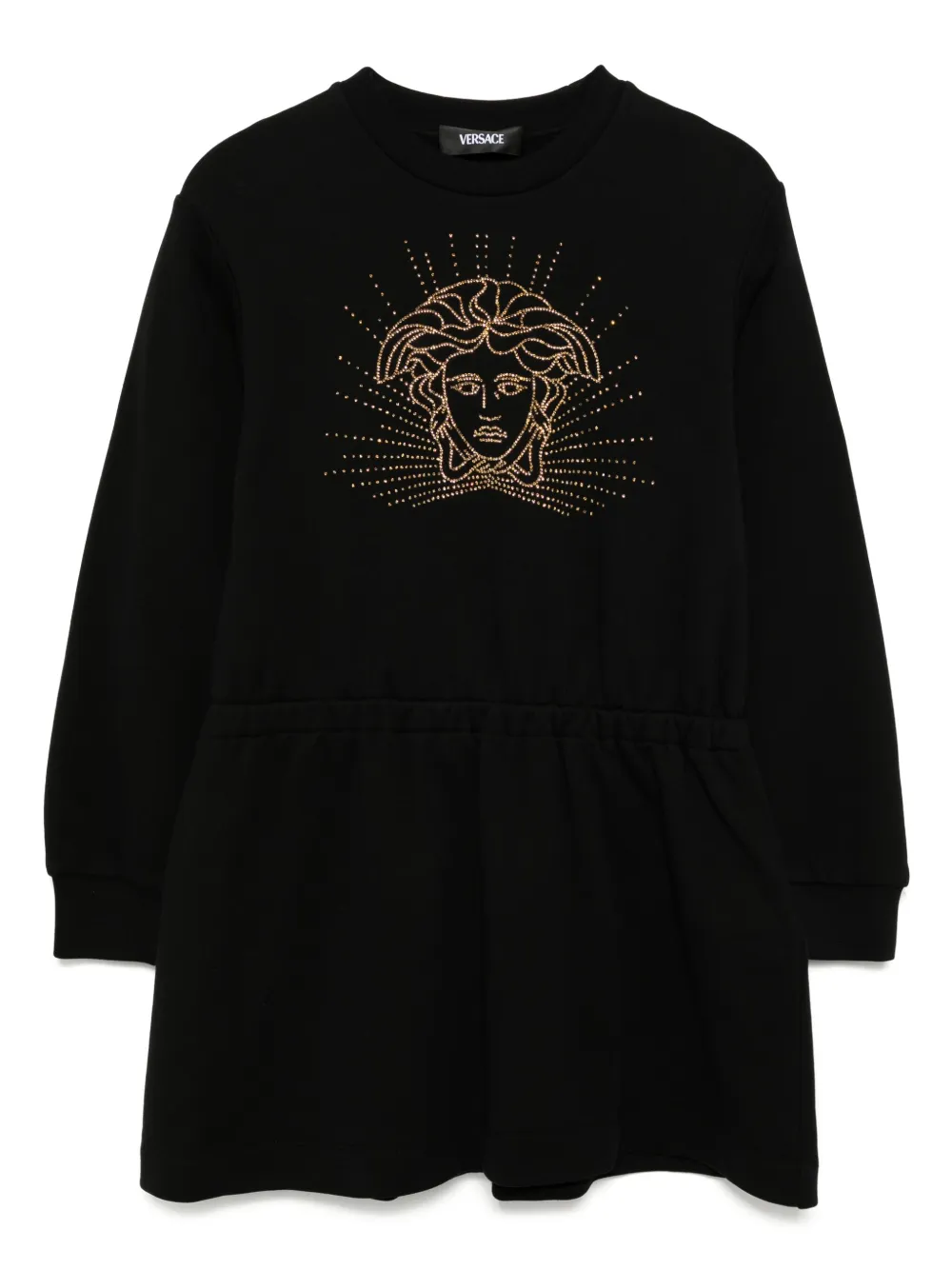 

Платье с круглым вырезом Versace Kids, черный