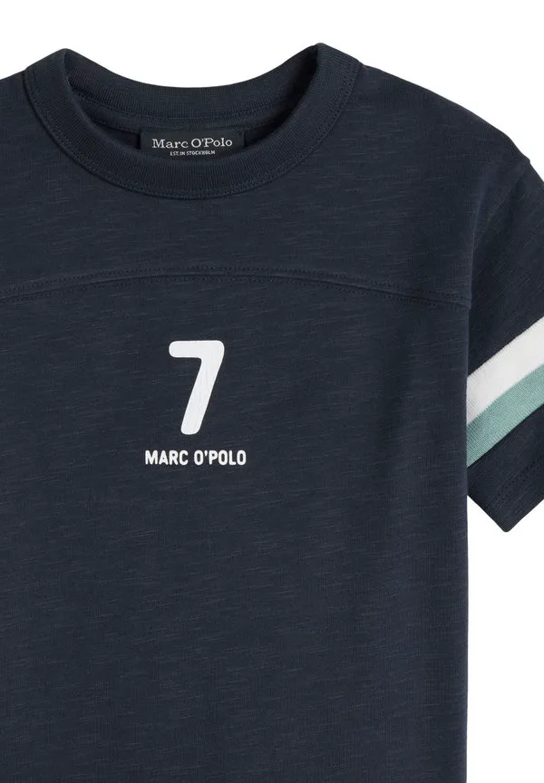 Футболка с принтом mit gestreiften ärmeln und rückent Marc O'Polo, Dark Navy — фото 3