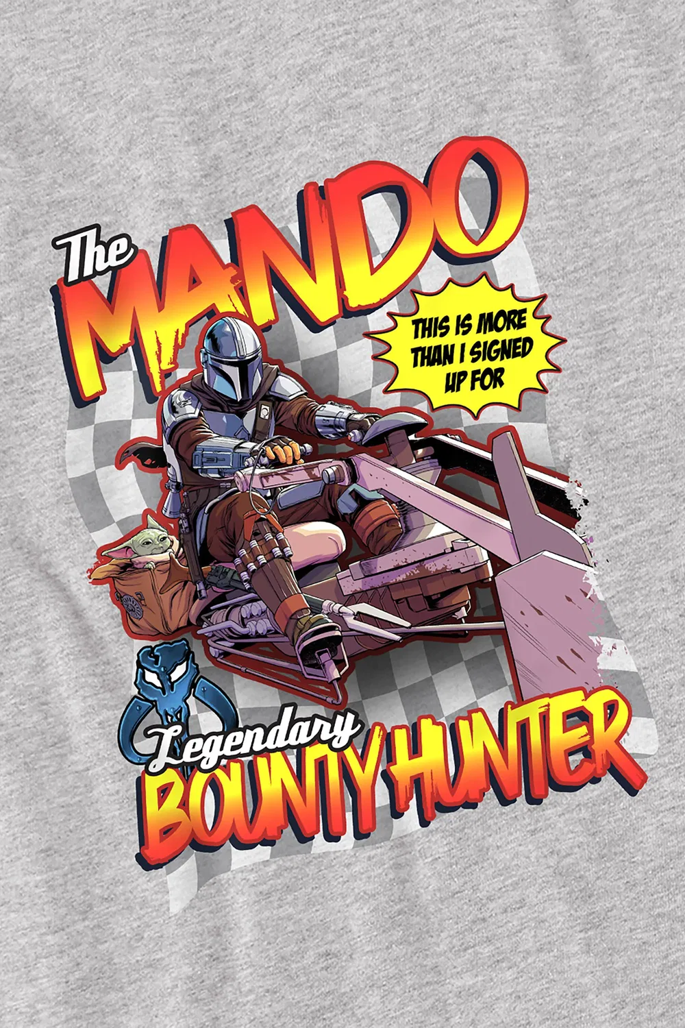 Детская футболка The Mandalorian Star Wars, светло-серый — фото 2